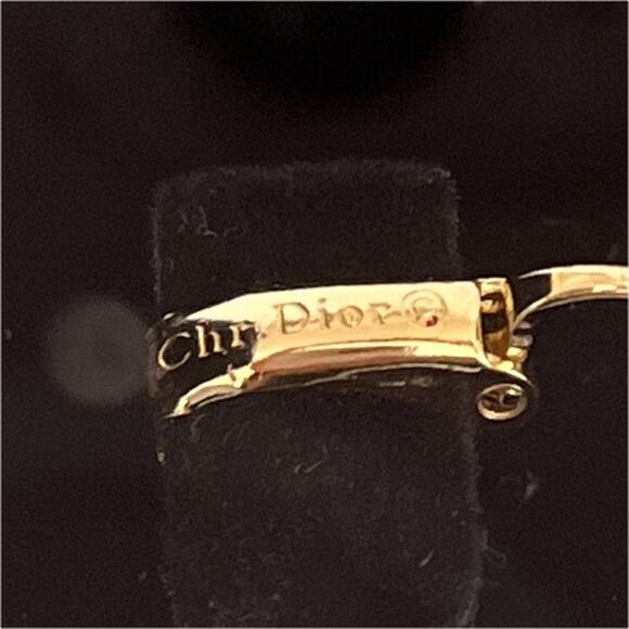 DIOR Vintage Clip-On Pearl Rhinestone Halo Earrings - Picture 4 of 10